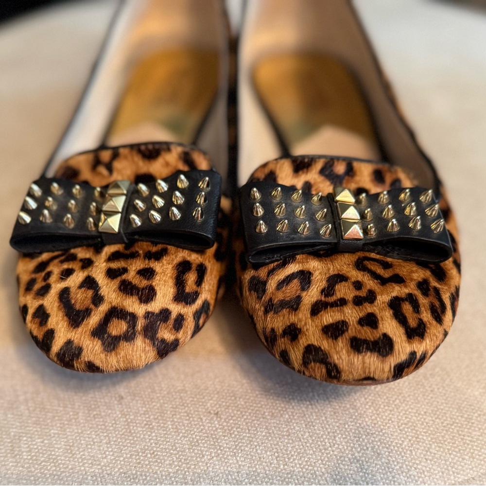 Michael Kors Devin Cheetah Print Ballet Flat with Studded Bows - Picture 8 of 9